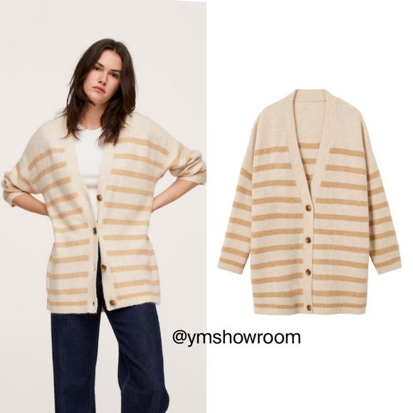 🔥Last 1🔥MANGO Striped cardigan - Picture 1 of 3